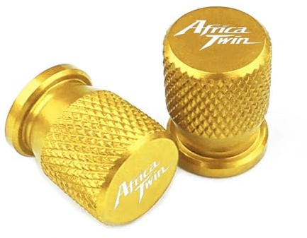 Ventilkappen für Motorradreifen Für Hon@&da Africa Twin Abenteuer Sport CRF1000L CRF1100L CRF 1000L 1100L Reifenventileinsatz Air Port Stem Abdeckkappen Stecker Zubehör(Gold)