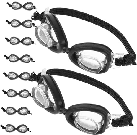 VICASKY 10 Stück Teiliges Mini-taucherbrillen für Puppen Kleine Schwimmbrillen-deko Detailreiche Miniatur-puppenbrille als Vielseitiges Puppenzubehör für Puppenhaus und DIY-kreativprojekte