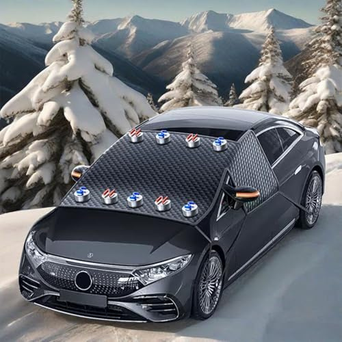 R-timer Frontscheibenabdeckung Winter für Skoda Octavia IV Combi ab Bj.2020,Windschutzscheibenabdeckung Auto,Eisschutzfolien Frost Guard,Winddicht, Staubdicht,UV-Schutz,Bla-ck