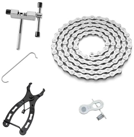 Bike Chain Kit,6/7/8‑Speed Bike Chain &Bicycle Bell & Bike Chain Tool Kit