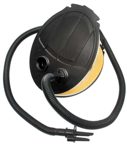DOITOOL Fußpumpe und Sommerstimmung aus Pp und PVC 3l mit Großem Volumen Gelb für Luftmatratze und Aufblasbares Spielzeug für Outdoor Nutzung