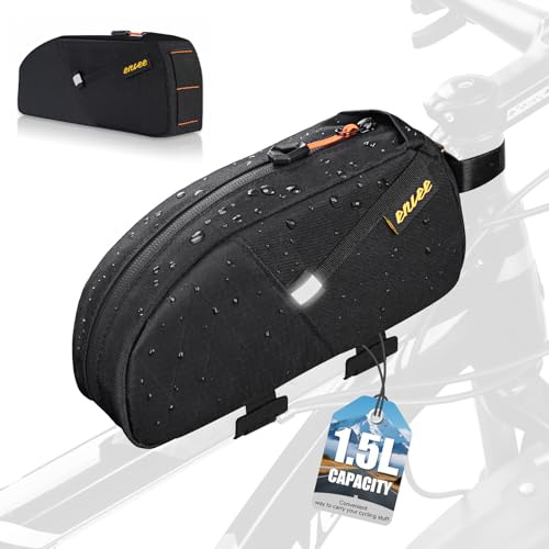 Desing Wish 1.5 L Bicycle Frame Bag Waterproof Bicycle Bag Frame Top Tube Bag Tool Bag Bikepacking Bicycle Bag Bike Frame Bag for Gravel Bike Road Bike MTB E-Bike Accessories Gifts