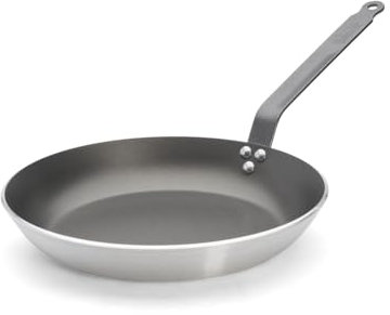De Buyer - Poêle ronde antiadhésive CHOC en aluminium - Diamètre 32 cm -, Gris