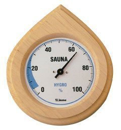 Sauna Hygrometer in Holz gefasst