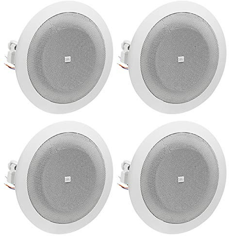 JBL 8124-4 inch Full-Range in-Ceiling Loudspeaker with 70 Volt/100 Volt Taps (4 Pack)