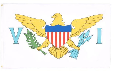 AZ FLAG - Flagge Amerikanische Jungferninseln - 150x90 cm - Amerikanische Fahne 100% Polyester mit Messing-Ösen - 110g