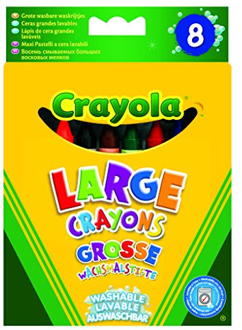 CRAYOLA 02.0878DM - 8 Grosse Abwaschbare Wachsmalstifte