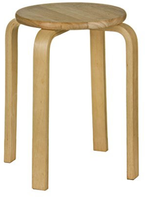 Taburete Stacking Stool Tropical Hevea Wood Colour Attractive Design, 44 x 37 x 37 cm