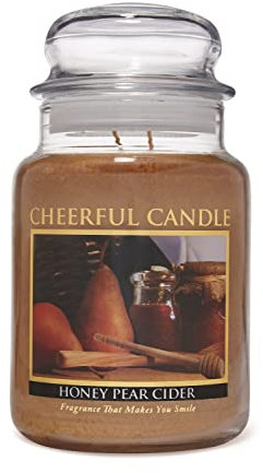 A Cheerful Giver - Duftkerze im Glas mit Honigbirnenwein, 680 ml, mit Deckel und naturgetreuem Duft