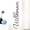 Grandora Wandtattoo Wort Willkommen I schwarz 26 x 120 cm I deutsch Flur Diele Eingang selbstklebend Aufkleber Wandaufkleber Wandsticker W1099
