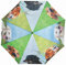 Esschert Design Regenschirm Hunde, aus den Materialien „Polyester, Metall und Holz“, 120,0 x 120,0 x 95,0 cm