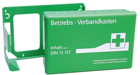 1 Stück Actiomedic Gramm Medical ACTIOMEDIC® Betriebsverbandkasten MINI | DIN 13 157, grün, L: 26cm, B: 17cm, H: 8,5cm, Betriebsverbandkasten, Erste Hilfe Koffer, Verbandkasten