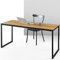 Zinus Jennifer 160x61x74 cm - Metal and wood modern study desk - Home office computer table - Natural Brown and Black