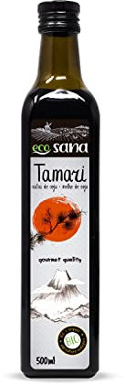 ECOSANA SALSA DE SOJA TAMARI CERTIFICADO BIO by - A partir de habas de soja de cultivo ECOLÓGICO - VEGANO - SIN GLUTEN - 500ml