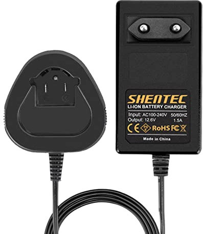 Shentec 10.8V-12V Chargeur Li-ION Chargeur BC330 pour Batterie Bosch GBA12V30 BAT411A BAT412 BAT412A BAT413 BAT413A BAT414 D-70745 2607336013 26073360(Pas pour Ni-MH/Ni-CD Batteries)