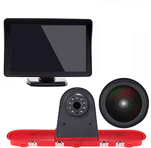 「18mm Linse Top Qualität Rückfahrkamera + 4.3 Zoll TFT LCD Bildschirm Monitor」Bremsleuchte Auto Dach Rückfahrkamera für Citroen Dispatch/Toyota Proace/Peugeot Expert Traveller Van 3 Transporter 2016