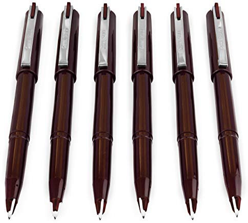 Pentel JM20 Stylo Disposable Fountain Pen – Sepia Ink - Pack of 6