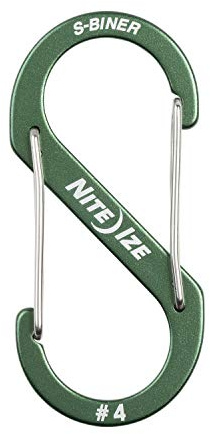 Nite IZE S-Biner Dual Carabiner Aluminum, Size #4, Olive