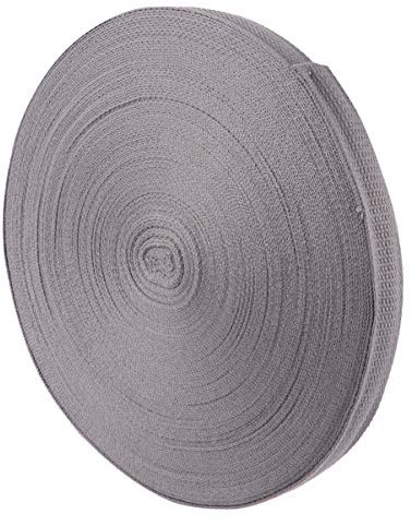 Milisten Breite Elastische Spule Flache Gurtbänder Nylongewebe Nylonbandmaterial Nylon-flachseil Elastische Nähkordel Graues Gurtband Federndes Stretchband Bungee-Seil Gürtel Elastizität
