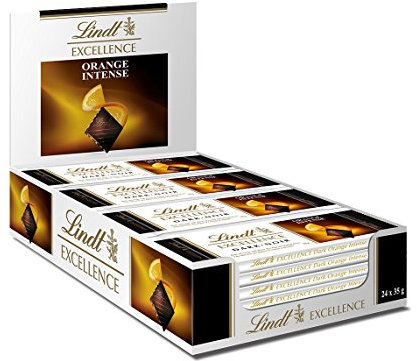 Lindt - Barres EXCELLENCE - Chocolat Noir Orange- 35g x 24