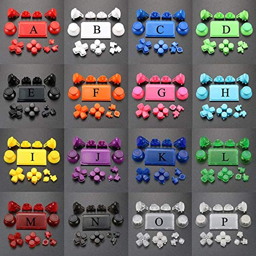 Boutons complets mats D-pad R1 L1 R2 L2 Touches ABXY pour manette Sony Playstion 4 PS4 Pro JDS-040 (bleu clair)