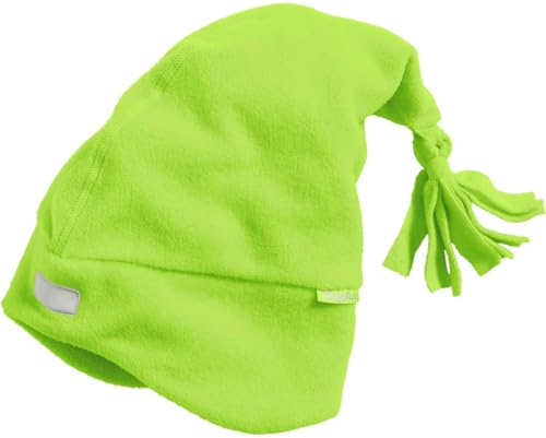 Playshoes Cappello In Pile, Cappello invernale Unisex - Bambini e ragazzi, Berretto A Punta Verde, 55