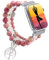 Naturedelstein Rhodonite Perlen Energiearmband Ersatzarmband Kompatibel mit Apple Watch 38mm 40mm 42mm 44mm Armband für Apple Watch Series 6/5/4/3/2/1, SE Charm Armband Tree of Life Baum des Lebens