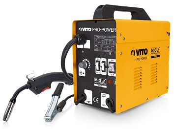 VITO Pro Power 100A MIG Schweißgerät Draht ohne Gasversorgung - Fülldraht-Schweißgerät 230 V mit Belüftungssystem und thermischen Schutz - VIMSF100