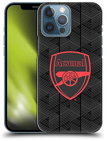 Head Case Designs Officially Licensed Arsenal FC Black Crest and Gunners Logo Hard Back Case Compatible With Apple iPhone 13 Pro Max