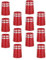 Harilla 12 Pieces Golf Iron Ferrule Fit 0.355'' Tapered Steel Shaft Iron Wedge Plastic Ferules, Red