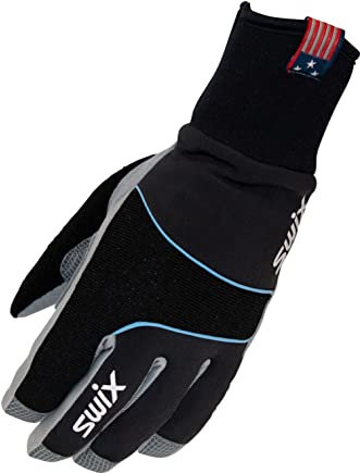 SWIX Damen Star XC 3.0 Heavy Weight Primaloft Isolierte 4-Wege-Stretch-Skihandschuhe für kaltes Wetter, Schwarz/Kaschmirblau, Größe S