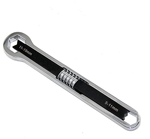 Generic Chiave Inglese Chiave Torx Universale da 7 Pollici 14 in 1 da 5-11 mm e 11-16 mm Chiave Regolabile a Doppia Testa Strumenti Multifunzione for la Riparazione Automatica