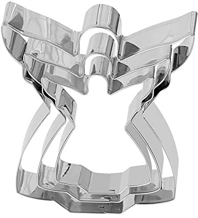 3pcs Christmas Angel Stainless Steel Cookie Cutting Tool DIY Pie Printing Baking Tools Ice Iceamx95