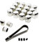 LST 20x Kappen Set Abdeckkappen Sechskant Rachrauben 17 mm chromfarben
