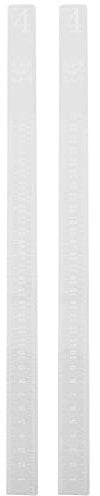 Kichvoe 2pcs Biscuit Balance Dough Thickness Stencils Cake Stencils Measuring Strips Bread Sticks Rolling Pin Depth Guides Cookies Rolling Pin Guides Acrylic Wide Ruler Marble