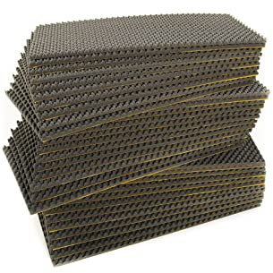 MUSIC STORE Noppo Absorber, Selbstklebend, 34 Stück, 50x100cm, 20mm Stark, Hochwertiger Schallschutz, Optimale Akustik