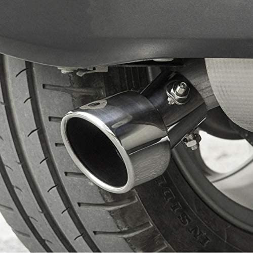 HEYCE Auto Auspuffendrohr hinten für Smart 453 Fortwo Forfour Auspuffblenden Schalldämpfer Edelstahl Chromverkleidung modifizierte hintere Schwanzkehle,Silver