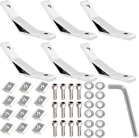 Aluprofil Verbinder 20x20 135 Grad Winkelverbinder Befestigungsmaterial Innenwinkel Aluminium Profil Winkel Verbinder für Strebenprofil, 3D-Drucker, CNC-Router, DIY-Projekte (6 Stk) (2020 135 Grad)