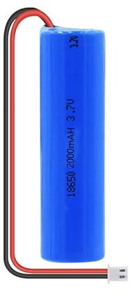 FARUTA 18650 Lithium-Ion Battery 3.7V 2000mAh with Xh 2p Plug + Diy Cable Rechargeable Battery, 1 Pcs