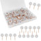 100Pcs Cute Push Pins, Rose Gold Map Tbumbtack, Decorative Round Head Pins for Cork Board, Bulletin Board, Office (Rose Gold, 100)