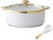 UGCER Soupière en céramique avec louche à Soupe, Bol de Service à Double poignées, Bol à Soupe allant au Micro-Ondes pour la Cuisine de la Maison du Restaurant,A