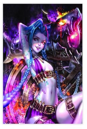 MEZUMI Game Hero Jinx Leinwand-Poster, Schlafzimmer, Dekoration, Sport, Landschaft, Büro, Raumdekoration, Geschenk, ungerahmt, 30 x 45 cm