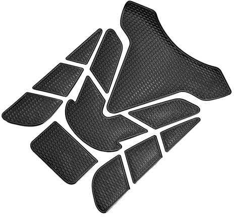 A ABSOPRO Adesivo universale per serbatoio moto 3D 7.68''x5.63'' - Adesivo protettivo per serbatoio carburante - Adesivo in PVC gomma nera