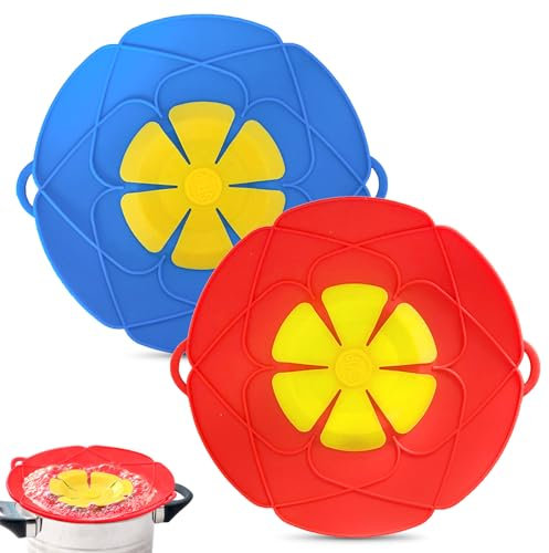 Vegena 26cm Silicone Pot Lid Cover, 2-Pack, BPA-Free, Heat & Cold Resistant, Multi-Function Kitchen Tool