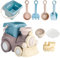 xwin sportseries Kids Train Beach Toy Set Outdoor Summer Sand Play Toy for Children Includes Toy Beach Bucket Mini Cloud Mould Durable Train Rake & Bonus Tool Kit Boys & Girls