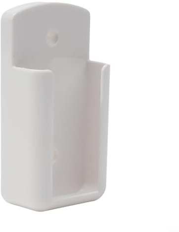 Supporto da parete per telecomando, organizer per condizionatore d'aria, TV, supporto in plastica per telefono, bianco (medio)