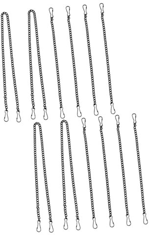 Lurrose 12 Pezzi Tag Catena Catene Appese Con Ganci Catena Con Gancio Mangiatoie Per Uccelli Gancio Cestino Appeso Catena Ornamento Gancio Immagine Appesa Catena Catena Di Collegamento