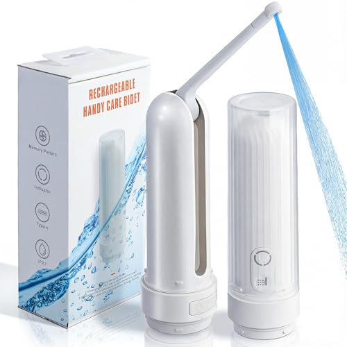 Portable Bidet for Travel,Rechargeable Electric Handheld Travel Bidet Sprayer for Women & Men,Collapsible,Portatil Peri Water Bottle Bidets for Hygiene,Camping, Backpacking,Backcountry,Hiking