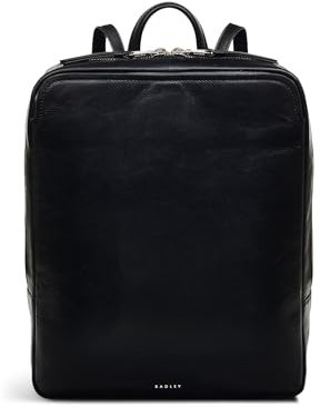 RADLEY London Greyfriars Garden 2.0 Medium Zip Around Backpack for Women, in Black Smooth Leather with Grab Handle & Adjustable Strap