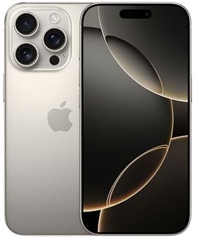 Apple iPhone 16 Pro 256 GB: 5G Handy mit Kamerasteuerung, 4K 120 fps Dolby Vision und einem großen Sprung bei der Batterielaufzeit. Funktioniert mit AirPods, Titan Natur